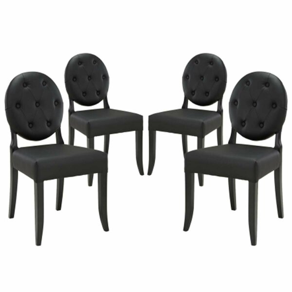 East End Imports Button Dining Side Chair - Black, 4PK EEI-1280-BLK